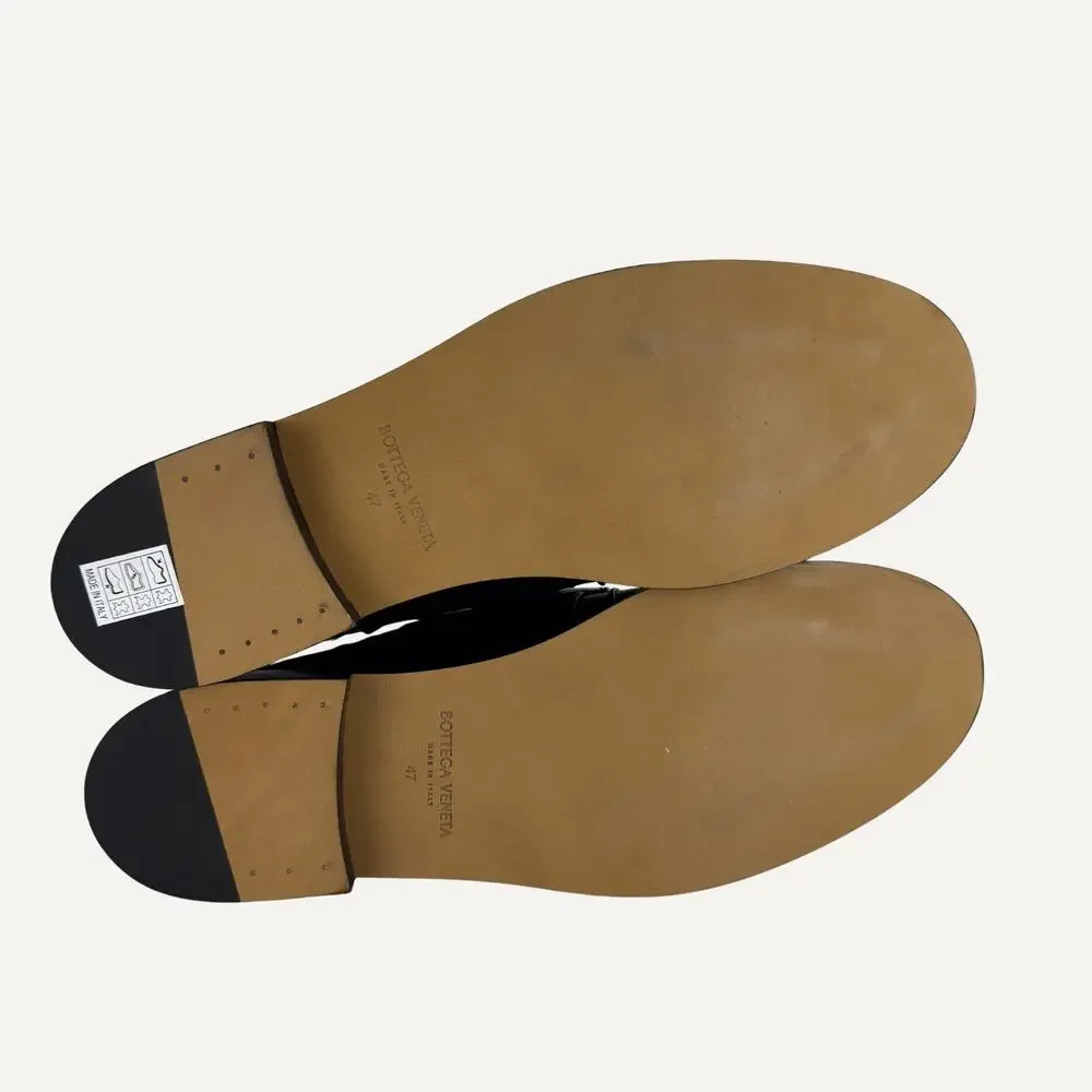 Bottega Veneta Astaire Knot-Detailed Leather Loafers Black Men's EU47